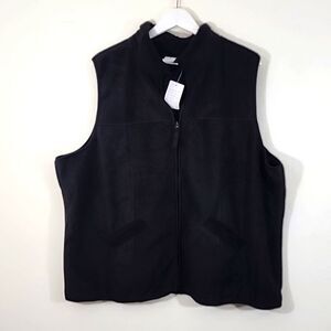 Denim & Company soft warm black fleece lined vest/jacket size 3X NWOT